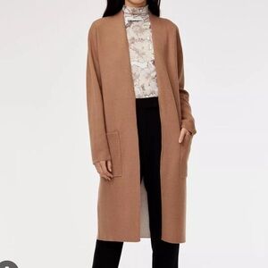 Babaton Camel Open Front Cardigan